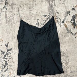 Zara Satin Top with Chain Details